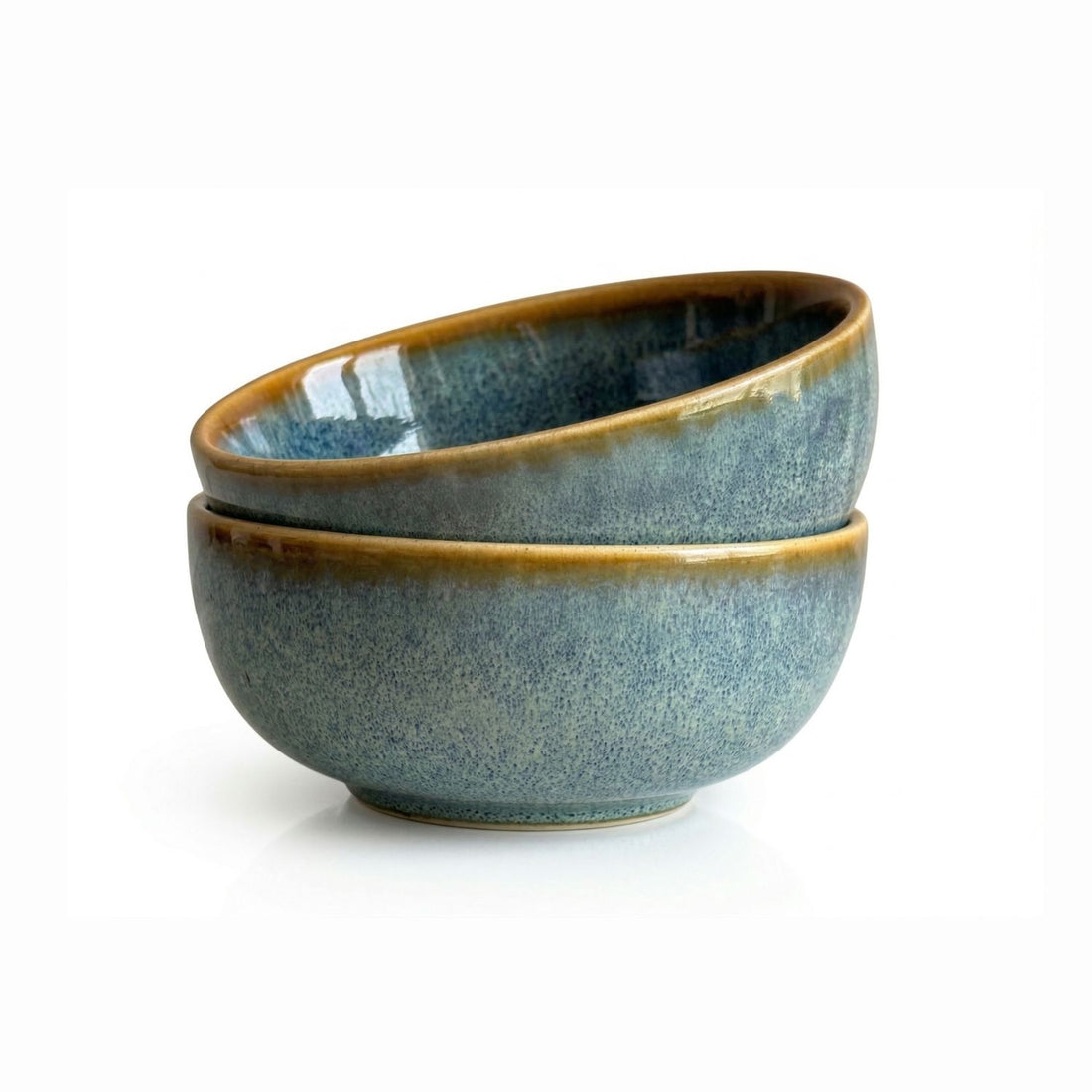 Freakway Ceramic Bowls, Ocean Green, Set of 2, 180ml, Microwave and Dishwasher Safe, for Serving Dal, Cereal, Snacks