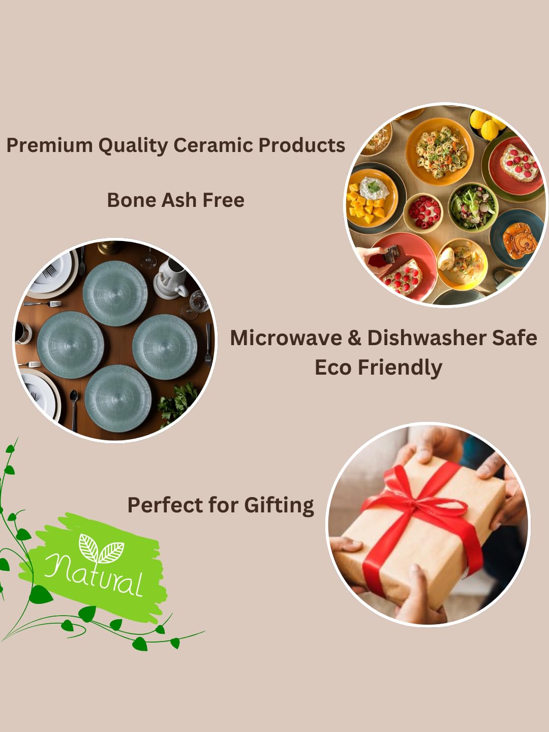 Freakway"Rustic Stoneware Dinner Plate – 10.6” Textured Ceramic Plate with Matte Glaze Finish, Dishwasher & Microwave Safe – Modern Farmhouse Style Tableware for Everyday Use (Sage Green)-Set of 2