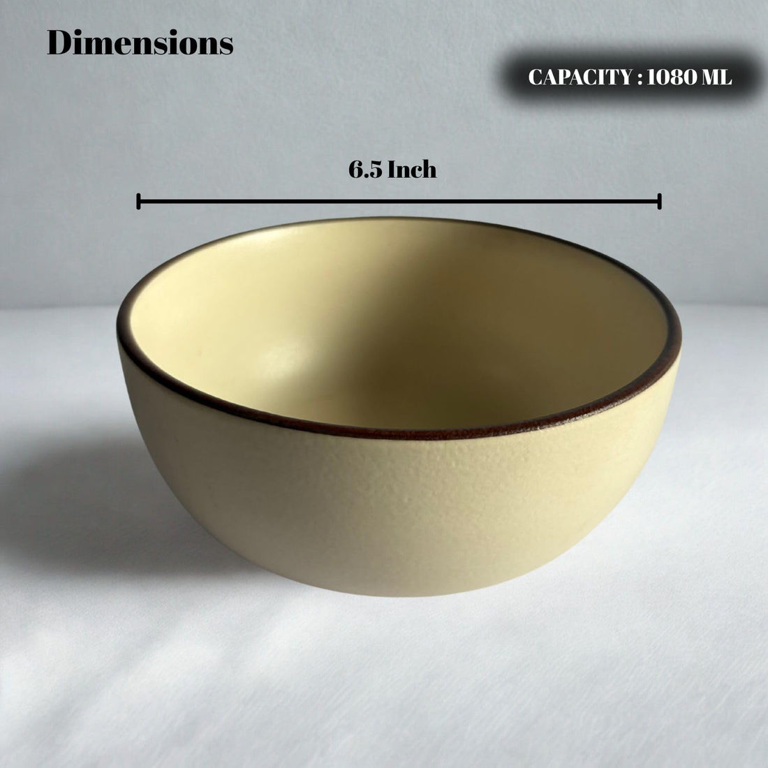 Freakway Ceramic Bowls 1 Piece – 1080 ml – Green Inside, Speckled Cream Outside – Microwave & Dishwasher Safe