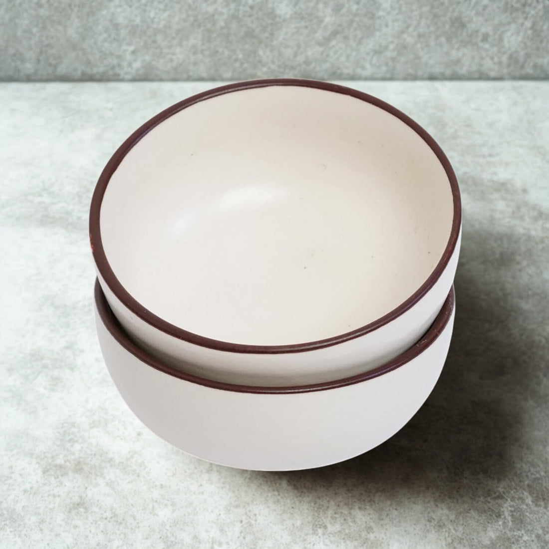 Freakway Premium Ceramic Cream Bowl – Smooth Finish, Microwave & Dishwasher Safe Set of 2