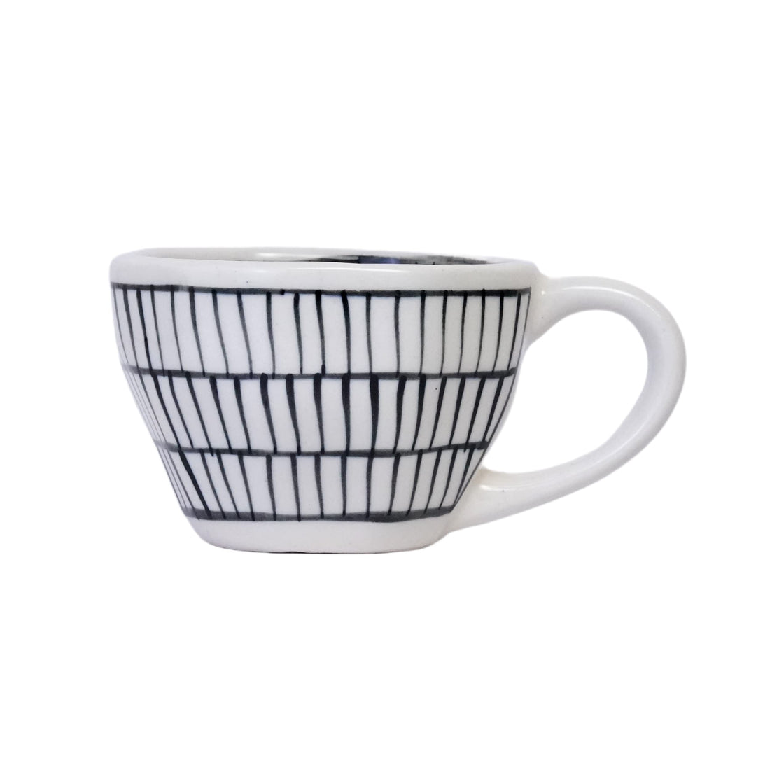 Freakway "Chevron Waves Set of 2 Handcrafted Ceramic Coffee Mug Set of 2 (300 ML, Microwave Safe & Dishwasher Safe) - Ceramic Coffee Mugs for Tea Mugs Set Ceramic Mugs Milk Mug Pottery Mugs