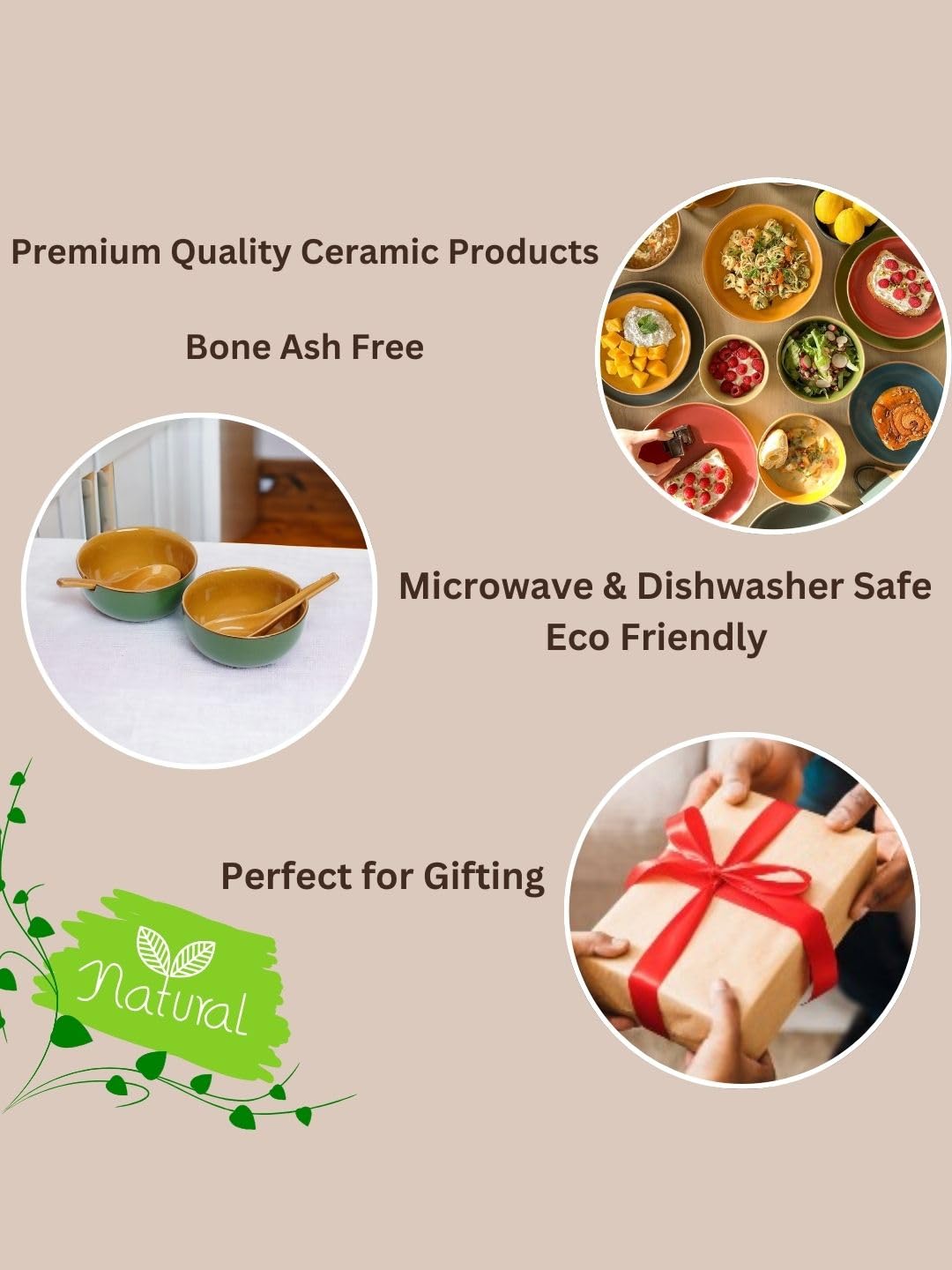 Freakway Ceramic Soup Bowl Set with Spoon, Set of 2, 300ml | Soup Mug/Cup | Glossy Finish | Microwave Safe (Soup Cup Set of 2 - Teal Green)