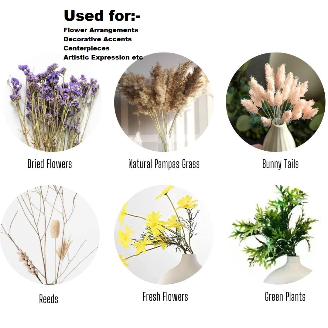 FreakwayWhite Ceramic Donut Vase/Flower Vase Pampas Grass Vase/Vase Home Decor Centrepiece/Decor Showpiece 6 Inches (Pack of 2)