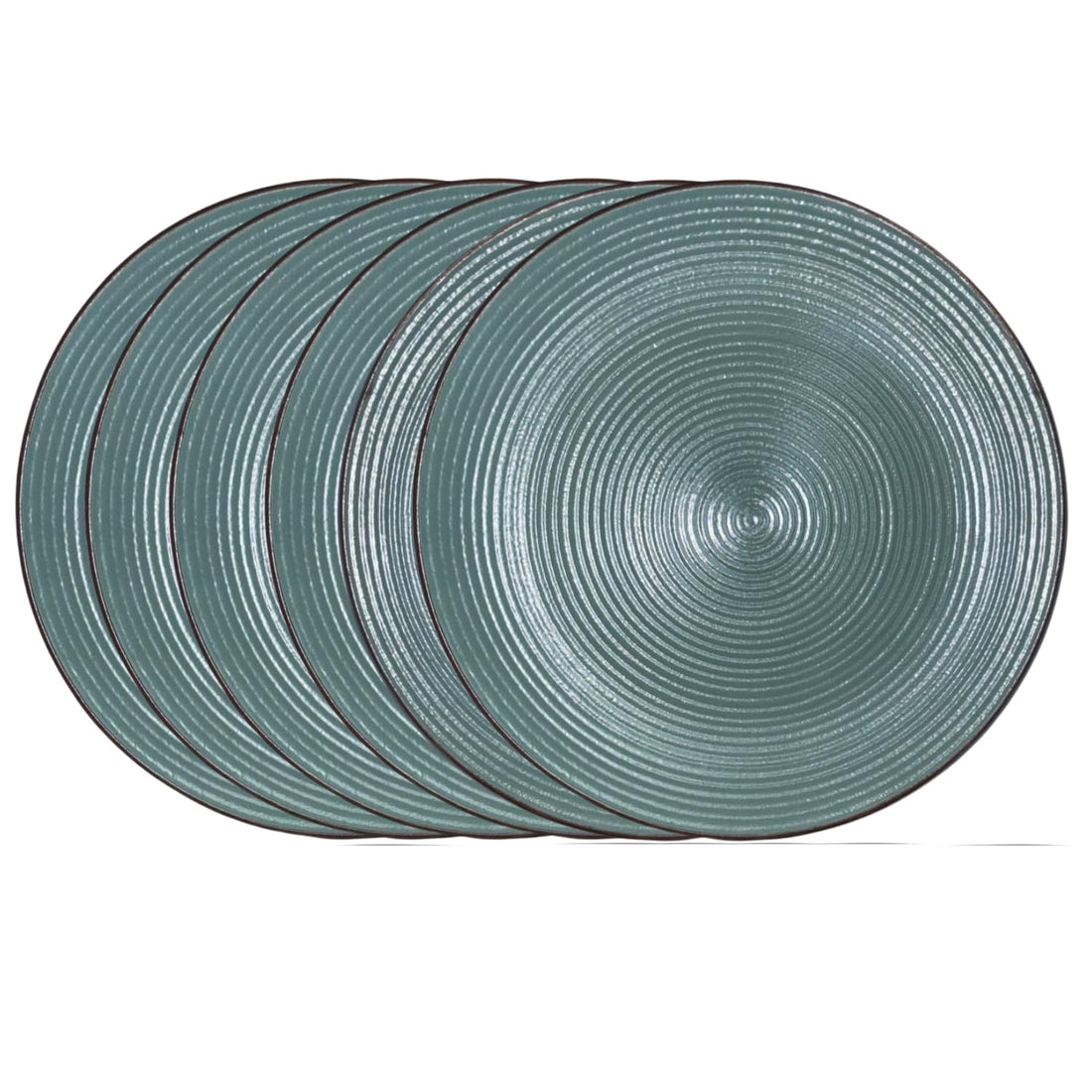 Freakway"Rustic Stoneware Dinner Plate – 10.6” Textured Ceramic Plate with Matte Glaze Finish, Dishwasher & Microwave Safe – Modern Farmhouse Style Tableware for Everyday Use (Sage Green)-Set of 6