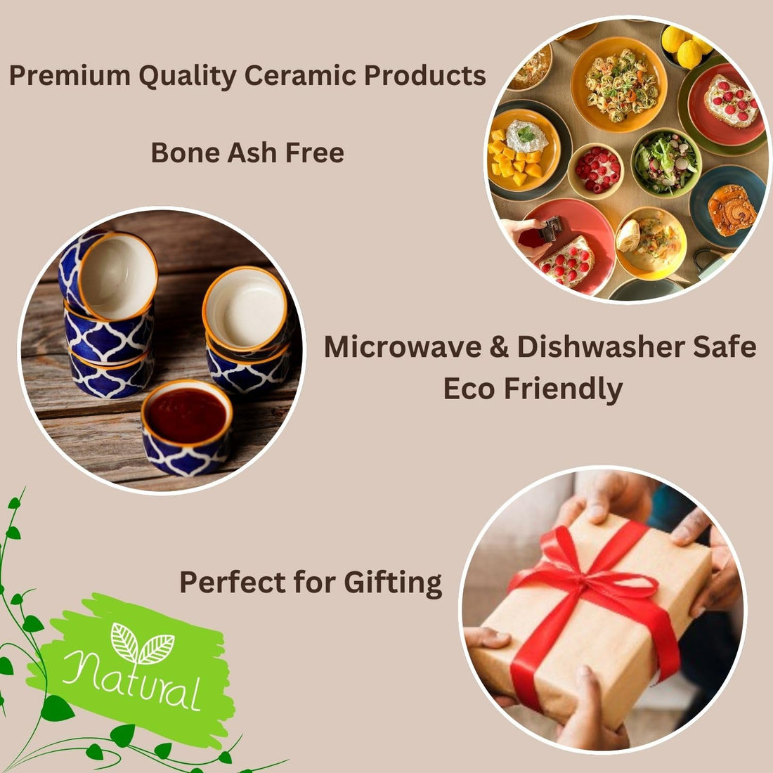 Freakway Handpainted Moroccan/Umrao Pattern Ceramic Dip Bowl/Chutney Bowl/Pickle Bowl/Sauce Bowl/Small Katori Set in Round Shape (50 ML, Small, Set of 6) Yellow