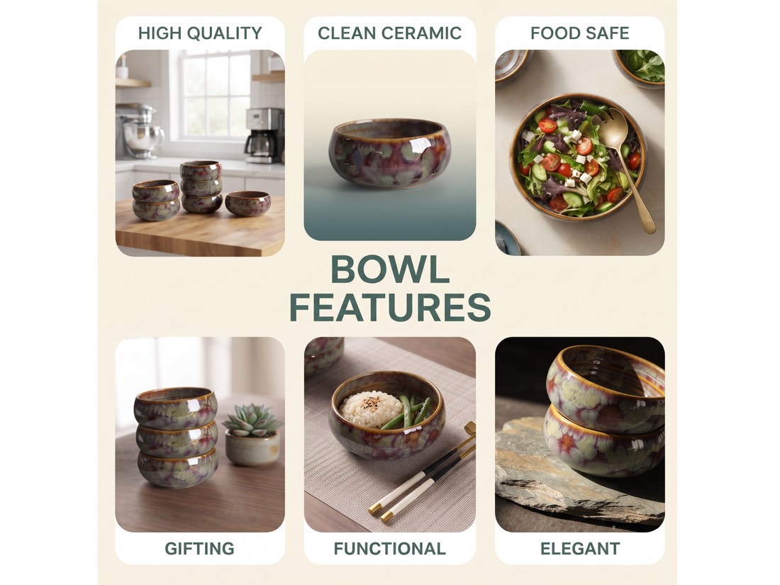 Freakway Artisan Crystalline Glaze Ceramic Bowls (Set of 2)